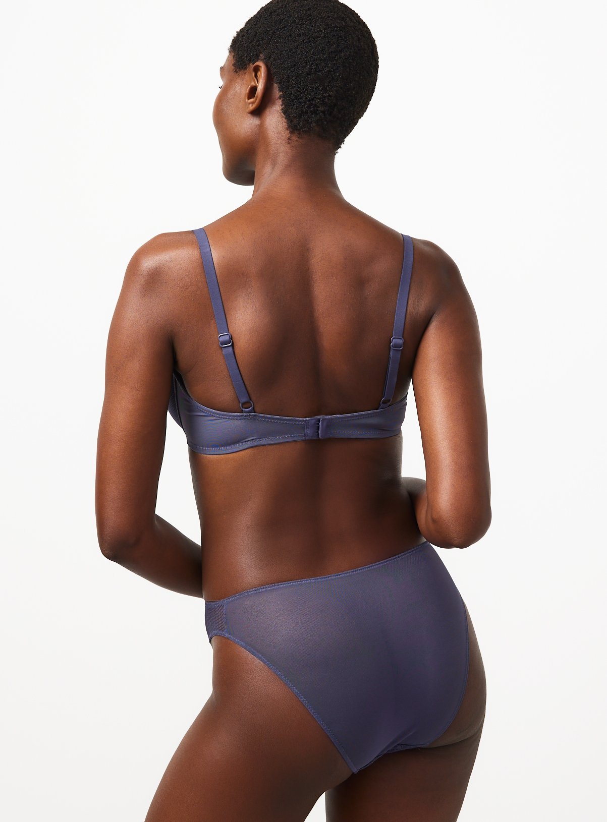 Mia Indigo Lace Padded Demi Cup Bra 36A - Image 5 thumbnail